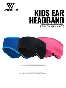 WRELS 1-Piece Winter Solid Color Ear Warmer Headband, Men's & Women's Winter Forehead & Ear Cover, Warm, Windproof, Cold-Resistant Headband With Fabric Logo, Ideal For Cycling, Running, Skiing & Other Outdoor Sports - Warm Earmuffs - View 6