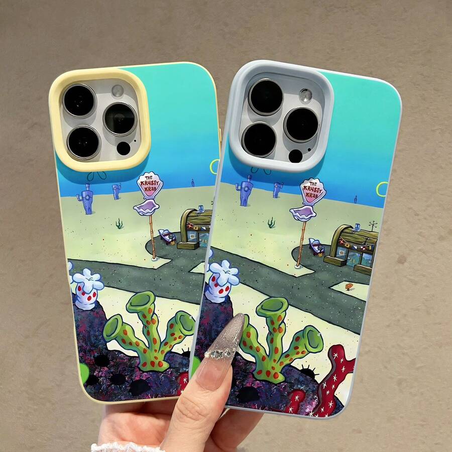 Funda para teléfono con escena submarina del Crustáceo Cascarudo. Compatible con teléfonos , 17, 16 Pro Max, 15 Pro Max, 13 y 12. Fabricada en TPU, ofrece protección contra golpes y caídas. Un regalo divertido para familiares, amigos, seres queridos, parejas y para Navidad. - Azul - Ver 1