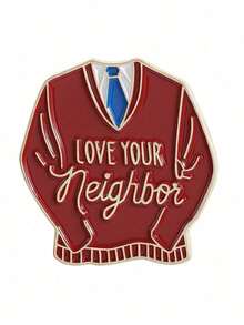 1pc Motivational Quote Enamel Brooch Red Brooch Cool Badge Fashion Accessory Stylish Jewelry Eye-Catching Badge Design, Fashion Jewelry Complements Any Outfit, Empowering Positive Quotes, Perfect For Christmas Gifts Or Personal Use With Style. - Red - View 11