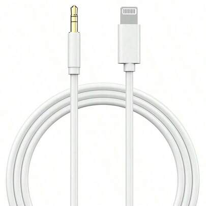 Adaptador de áudio auxiliar de 3,5 mm compatível com iPhone, ideal para carro, sistema de som doméstico/caixas de som/fones de ouvido, compatível com as séries 14/13/12/11/XS/XR/8/7/6.