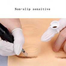 100pcs Latex Gloves, Durable & Reusable, Powder-Free & Anti-Static, Suitable For Beauty, Tattoo, Embroidery, Electronics Repair, Disposable Finger Cots, Medium Size - White - View 8