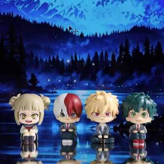 Chibi Izuku Midoriya, Shoto Todoroki, Ochaco Uraraka Figurine Cake Topper Decoration Baking Doll Gift For Boys