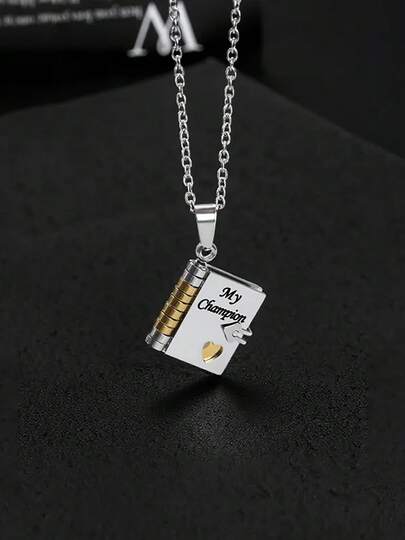 1件套简约男士不锈钢十字架吊坠项链套装，适合商务、通勤和休闲场合——送给男友/儿子的完美生日礼物