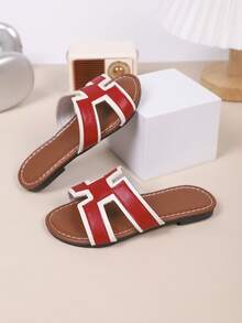 Children's Fashion Slippers, New Summer Hollow-Out Design, Stylish, Comfortable, Lightweight Children Slippers - Red - View 5