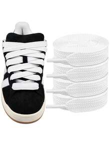 2pairs Thick Flat 3/4" Wide Shoelaces Solid Color Strings For All Shoe Types - Sneaker Shoe Laces(120cm/47.24inch) - Multicolor - View 14