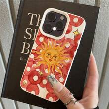 Carcasa creativa tpu antideslizante y resistente al desgaste con círculos rojos y patrones solares, diseñada para iPhone 16 pro Max / 16pro, 15 / 14p, 13.1211 - Protección del teléfono de regalo de moda festiva para uso diario con portada estética, protección de alta calidad del producto impreso ultravioleta, modelo fanático de los amantes de la tecnología, carcasa cómoda explosiva. - Color mezclado 1-286 - Ver 4