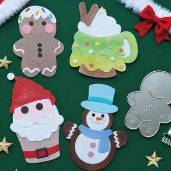 1PC Christmas Theme Metal Cutting Dies, New Arrival Die Cuts, Embossing Stencils For DIY Crafting Scrapbooking Supplies, Template Mould, Photo Album Decorative Paper Die Cuts For Card Making, DIY Craft Decoration