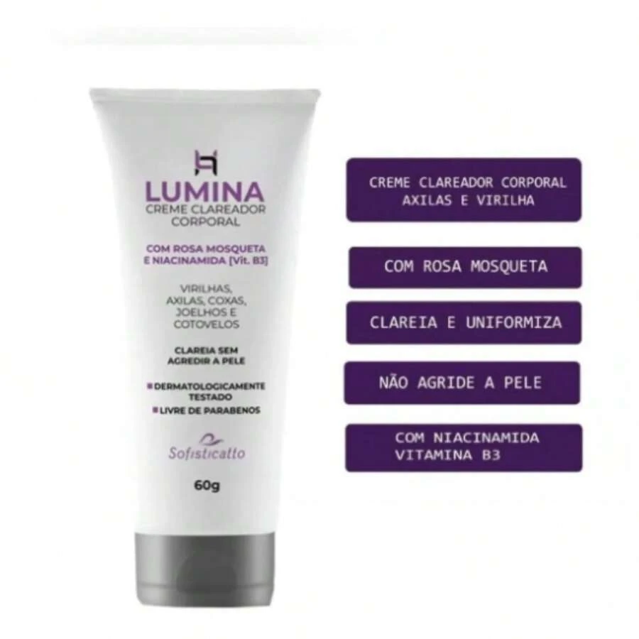 LUMINA CREME CLAREADOR CORPORAL  SOFISTICATTO 60gr. - LUMINA CREME CLAREADOR - Visão 1