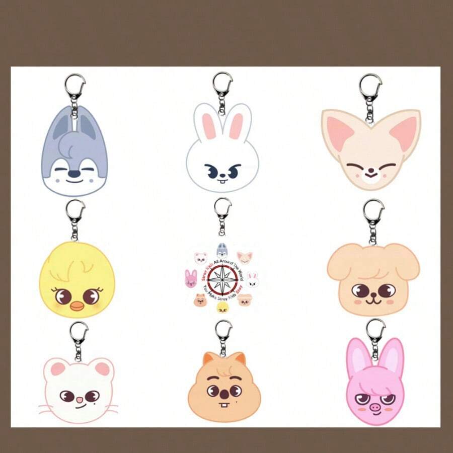 SKZOO新款可爱卡通亚克力钥匙扣，适合粉丝自用和送礼 - 彩色 - 查看 1
