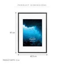 Cooper And Co. A1 Mat To A2 Atlantic Metal Photo Frame Black - Black - View 3