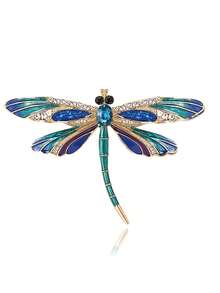 1 chiếc ghim cài áo hình chuồn chuồn pha lê xanh thời trang - Ghim cài áo hình côn trùng tráng men cổ điển, chất liệu hợp kim kẽm, không giặt được - Phụ kiện và quà tặng thời trang. Thích hợp cho... - Nhiều màu - Xem 4