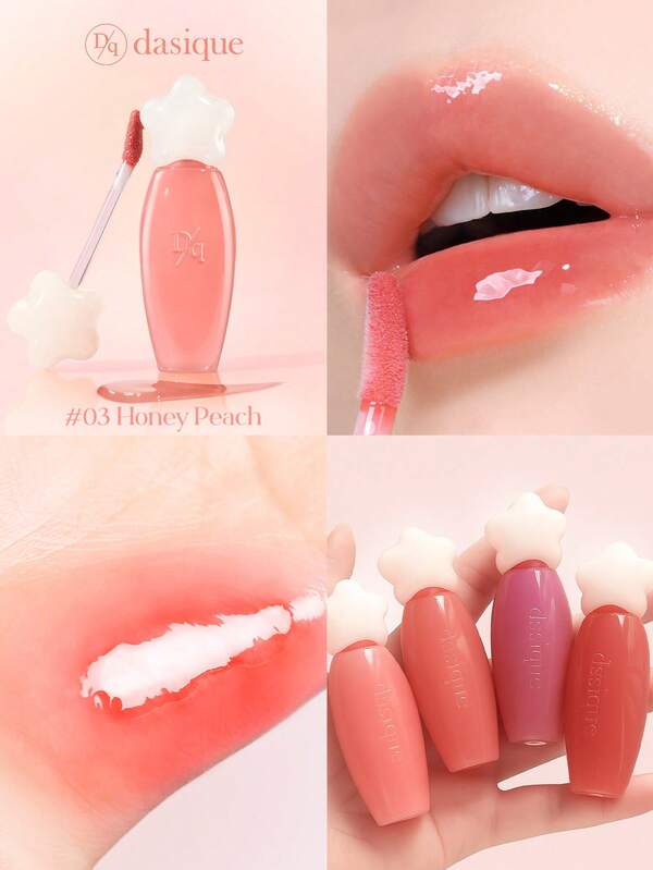 Dasique Brilho labial Dasique Glassy Shine, maquiagem de alto brilho, hidratante e não pegajoso, maquiagem labial Y2K, elegante para mulheres, garota rosa, festa, viagem, todos os dias, melhor cor, charme, essencial para o feriado, presentes de maquiagem para mulheres, presentes de Natal, garota rosa, melhor cor, charme, volta às aulas