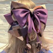 Clame de păr cu fundă în formă de boboc de lalea, la modă și drăguțe pentru femei, potrivite pentru purtare zilnică și petreceri, cadou - Multicolor - Vizualizare 6