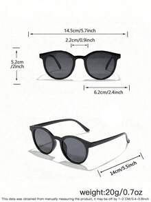 1副亚克力休闲复古圆形时尚眼镜，适合12-16岁青少年，适合假日郊游、服装搭配和节日礼物 - 彩色 - 查看 9