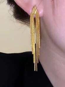 2件套简约时尚水晶心形蝴蝶结流苏耳环套装，适合女性、情侣、姐妹、度假、约会、日常、派对、婚礼、圣诞礼物 - 彩色 - 查看 2