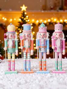 1pc, 30cm Christmas Nutcracker Figurine, Christmas Decor, Wooden Soldier Desktop Ornament, Nutcracker Decoration, Christmas Home Decor, Christmas Party Supplies, Wooden Christmas Tree Hanging Ornament, For Christmas Scene Decoration, Home Decor, Mall Decor, Outdoor Decor, Christmas Gift Set Christmas Decorations Room Decor Winter Christmas Decorations Home Christmas Gifts Christmas Decor - Multicolor - View 11