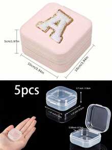 1 hộp đựng trang sức tùy chỉnh chữ cái A-Z, hộp đựng trang sức du lịch mini, hộp đựng trang sức có khóa kéo chữ cái, hộp đựng trang sức đa năng, hộp đựng trang sức bằng da PU, hộp đựng trang sức, hộp đựng trang sức nhỏ, hộp đựng mỹ phẩm, hộp đựng trang sức di động sáng tạo, khuyên tai nhỏ, vòng cổ, khuyên tai dạng đinh tán, mặt dây chuyền, hộp đựng nhẫn, giá để trang sức - Nhiều màu - Xem 10