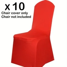 10pcs Spandex Dining Room Party Elastic Chair Covers, Pet Friendly, Suitable For Wedding, Banquet, Birthday And Party Decoration (Chairs Not Included) - Multicolor - View 10