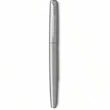 Parker - Pluma estilográfica Jotter mango de acero inoxidable con acabado cromado cartucho azul - Azul - Ver 3