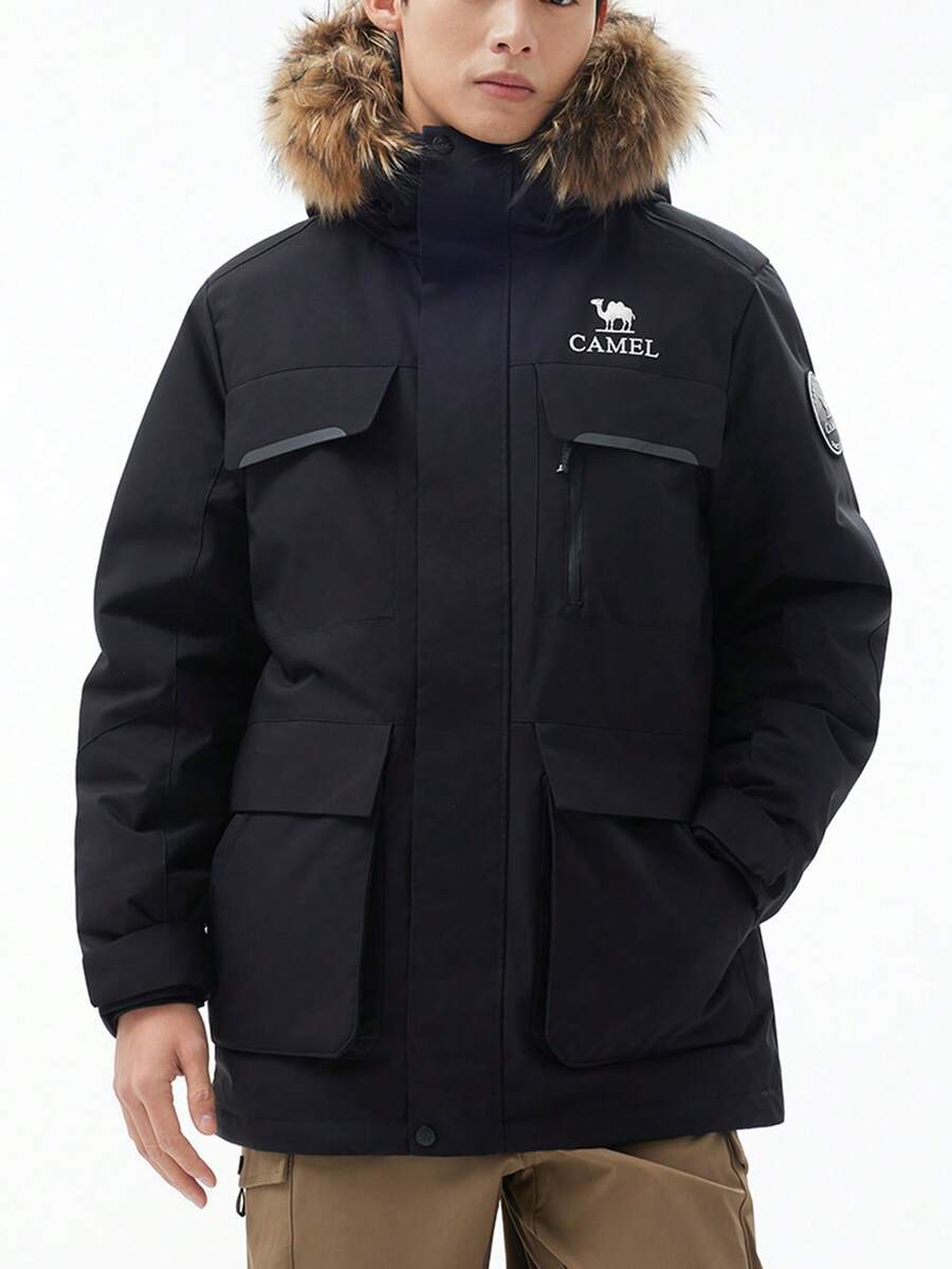 CAMEL CROWN Chaquetas de plumón para exteriores, chaquetas de plumón para exteriores unisex de otoño/invierno para hombres y mujeres, abrigos acolchados a prueba de viento y cálidos para parejas