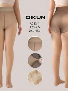 033-1  color beige Leggings Térmicos para Mujer, Medias Forradas para Invierno, Leggings Negros Gruesos y Versátiles para Primavera, Otoño e Invierno - Negro - Ver 1