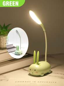 USB Rechargeable Eye-Caring Desk Lamp, Cute Cat LED Study Reading Light, Foldable, Dimmable Bedside Lamp For Bedroom, Student Dorm