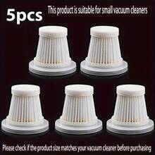 5pcs Washable PET Vacuum Cleaner Filter Replacement, Suitable For Cordless Handheld Car Vacuum, Reusable For Upright And Portable Vacuum Cleaner Accessories, Easy To Self-Replace Filter Kit - White - View 2