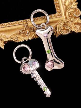 1 pieza Pendientes de mujer creativos, extravagantes y de moda con diseño minimalista de paleta de plata con hueso, adecuados para uso diario, vacaciones y fiestas