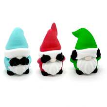 Christmas Gift Wise Santa 3D Printed Figurine - Hear No Evil See No Evil Speak No Evil PLA Decorations, Christmas Home Office Decor Accent, Festive Shelf Table Ornament, Handmade-Inspired Holiday Decoration & Memorable Holiday Gift Idea