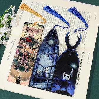 Fantasy Hollow Knight Acrylic Bookmark, Creative Game Character & Scene Design Reading Marker, A Funny Gift For Gamers & Book Lovers