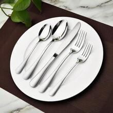 Acnusik Stainless Steel Flatware Service For 8 Utensils Cutlery Including Knife 40Piece Silverware Set Silver - Silver - View 6