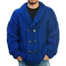 Men Sports Cardigans - Blue - View 6