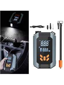SUITU 无线汽车应急启动器，带空气压缩机，12V 便携式汽车电池增压器和 150 PSI 轮胎充气泵，带 14.8V 1800mAh 移动电源的汽车应急启动盒，适用于汽车/摩托车/自行车/篮球的智能气泵。 - 无线 - 查看 6