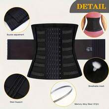 Waist Trainer For Women Underbust Waist Cincher Corset Tummy Control Sport Girdle Body Shaper - 黑色 - 查看 5