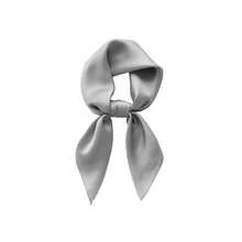 Lastclream Chiffon Square Neck Scarves For Women Handkerchief Retro Satin Ribbon Scarf For Hair Wrapping 23.6inch 26inch,23.6inchRibbon-Grey - 23.6吋絲帶-灰色 - 查看 1