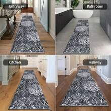 HEBE Hallway Runner Rug 2'x8' Washable Vintage Distressed Area Rugs Non Slip Laundry Rug Runner Boho Floor Carpet Runners For Hallways Entryway Laundry Room Kitchen Bathroom With Stylish Timeless Design And Practical Durability - 2x8 - View 5