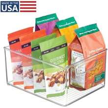 iDesign, 63898, Caja de Almacenamiento AA8 para Cocina, Organizador de Cocina Grande y Profunda, de plástico, con Asas, Transparente, 25,5 x 20,25 x 12,75 cm(transparente) - Multicolor - Ver 4