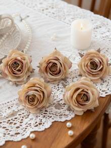 5/500PCS Artificial Pineapple Flower Head Fake Plants,Artificial Flower, For Bouquet Diy, Wreath Material, Candy Box Accessories, Chest Flower, Headflower Material, Birthday Party Cake Accessories, Home Decor, Bride Holding Flower, Wedding Decorations, Room Decor, Kitchen Accessories, Dining Room, Bedroom Decor - Brown - 157 - View 3