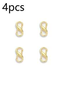 4pcs S-Shaped Spring Buckle, 8-Shaped Adjustable Chain Clasp, Metal Alloy Multi-Function Carabiner Clips - Multicolor - View 14