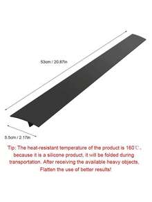 1/2PCS Easy To Clean Silicone Stovetop Gap Cover, Kitchen Countertop Gap Filler, Heat Resistant Oven Gap Filler, Suitable For Kitchen, Dining Room, Kitchen Essential - Black - View 10