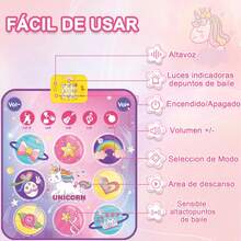 Tapete de Baile para Niña, Juguetes Alfombra deúsica Eléctrica con Modos, con Luz Indicadora LED, Antideslizante, Duradero, Impermeable,Regalo para Niño y Niña 3-12 Años - 1 - Ver 5