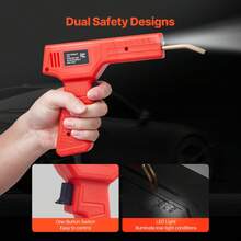 Kit de soldador de plástico de 100 W, pistola para soldar plástico y soldador, 1000 grapas y 60 varillas - Rojo - Ver 6