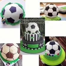 3pcs Soccer Ball Shaped Cake Pan Set, Aluminum Non-Stick Baking Molds, 3D Sports Themed Desserts And Cakes, With 2.76", 3.15", 3.54" Pans For DIY Baking - Silver - View 5
