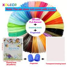 A DIY Drawing Set Suitable For 3D Printing Pens, Including 30 Colors Of PLA Filament + 40 Pattern Albums + Heat-Resistant Finger Covers