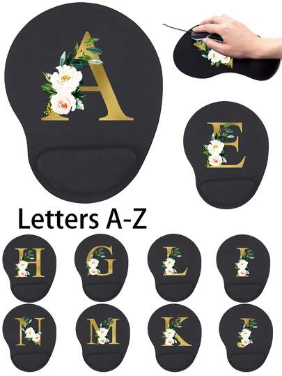 1个符合人体工学的EVA腕托垫，防滑记忆海绵鼠标垫，舒适亲肤桌面支撑垫，适用于办公电脑，舒适电脑笔记本鼠标垫，返校季必备