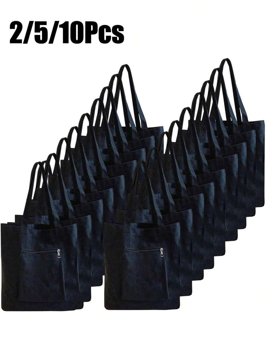 5/10/15/20/25/30个装白色帆布手提袋，简约优雅，可作为伴娘婚礼礼物袋、旅行收纳袋、升华印花帆布袋，也可用于DIY手工购物袋，大容量旅行化妆包：户外美人的完美之选！适合婚礼、生日、海滩和节日等场合，是馈赠亲朋好友的最佳礼物。 - 彩色 - 查看 1