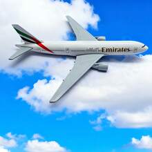 压铸金属飞机模型，适合收藏、送礼、桌面摆件 - 藍白色 - 查看 8