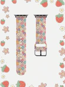 层叠花瓣硅胶表带，兼容 38mm、40mm、41mm、42mm、44mm、45mm、49mm，适用于 Series Ultra/S11/S10/SE/8/7/6/5/4/3/2/1，粉色、紫色、黄色、蓝色可选。 - 彩色 - 查看 8