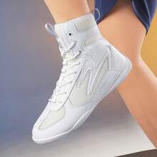 Men's Wrestling Shoes, High-Top Combat Boxing Shoes, Training Shoes, Kickboxing Boots, Fitness Martial Arts Shoes, High-Quality Men's Professional Sports Shoes, Comfortable Anti-Slip Durable Breathable Ankle Support Shoes With Textured Soles