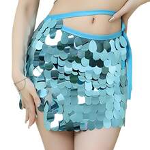 Fantasia de Dança do Ventre Profissional Feminina com Lantejoulas para Apresentações, Roupa de Prática para Iniciantes com Cinto de Cintura e Saia com Lenço de Quadril